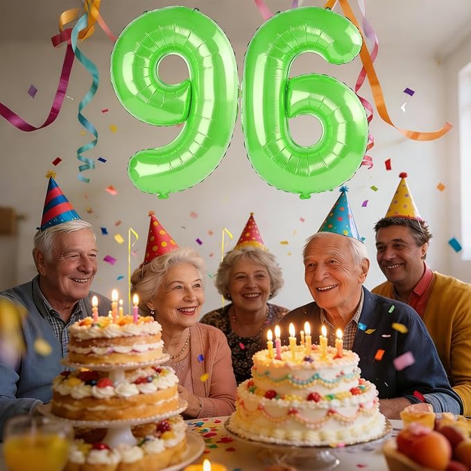 40 Inch Number 96 Balloons for 96th Birthday Party Decorations, 0-100 Fruit - Image 2