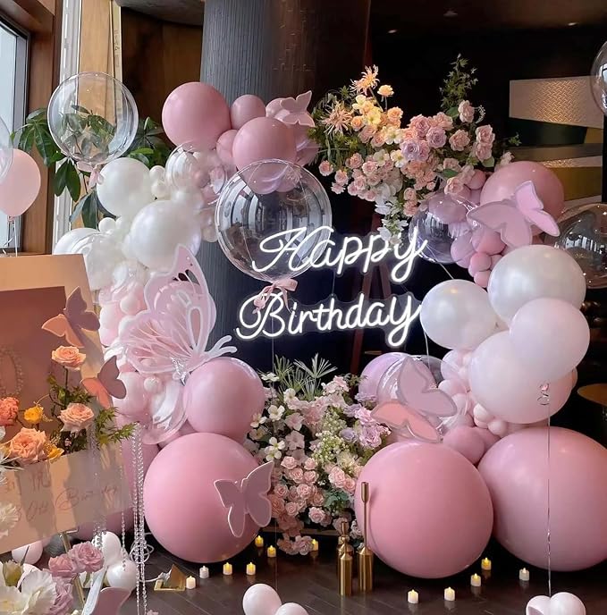 Pink Balloons 18 Inch 24 Pack Matte Helium Latex Round Balloons - Image 4