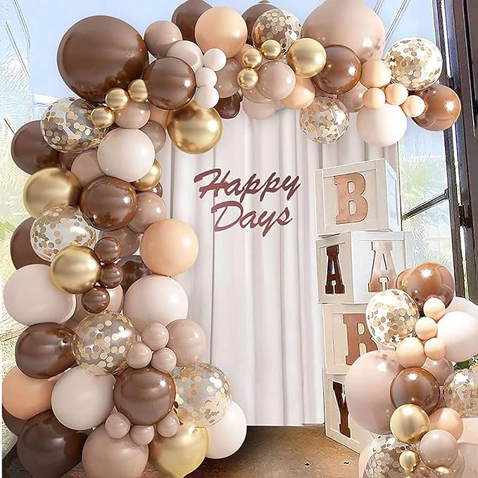10 Inch Retro Khaki Balloons - Image 4