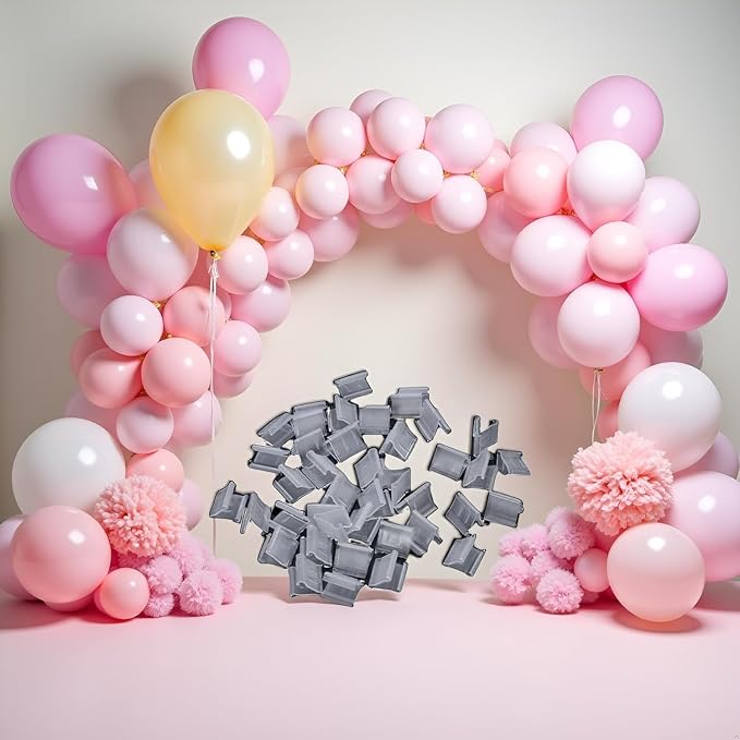 100 Pcs Transparent Balloon V-Shaped Clip Plastic V-Shaped Balloon Clip Wedding - Image 3