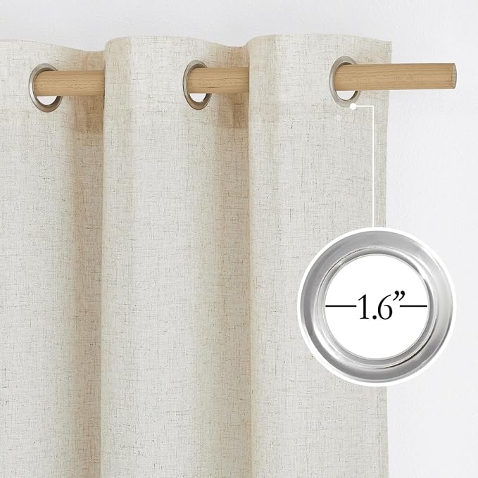 NICETOWN Linen 36 inch Curtains - Image 2