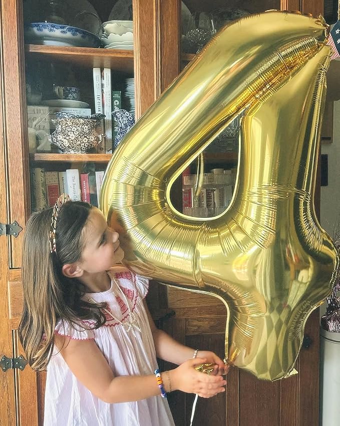 40 Inch Light Gold Number 8 Balloon, Champagne Birthday Party Decorations | 40 - Image 7