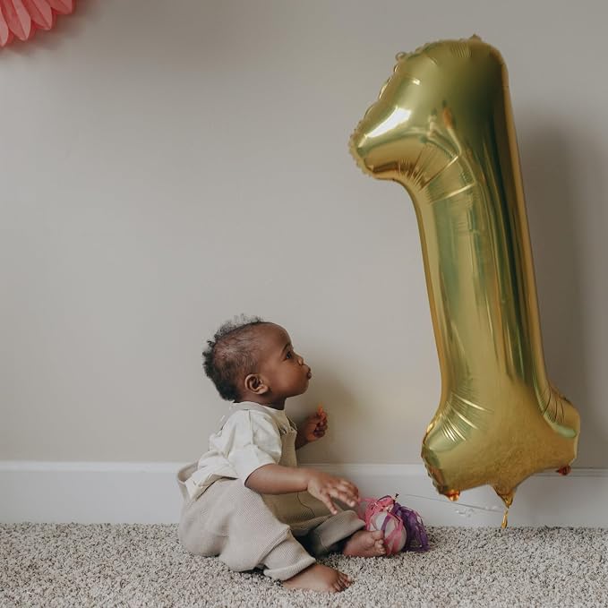 40 Inch Gold Number 1 Foil Balloon - Image 2