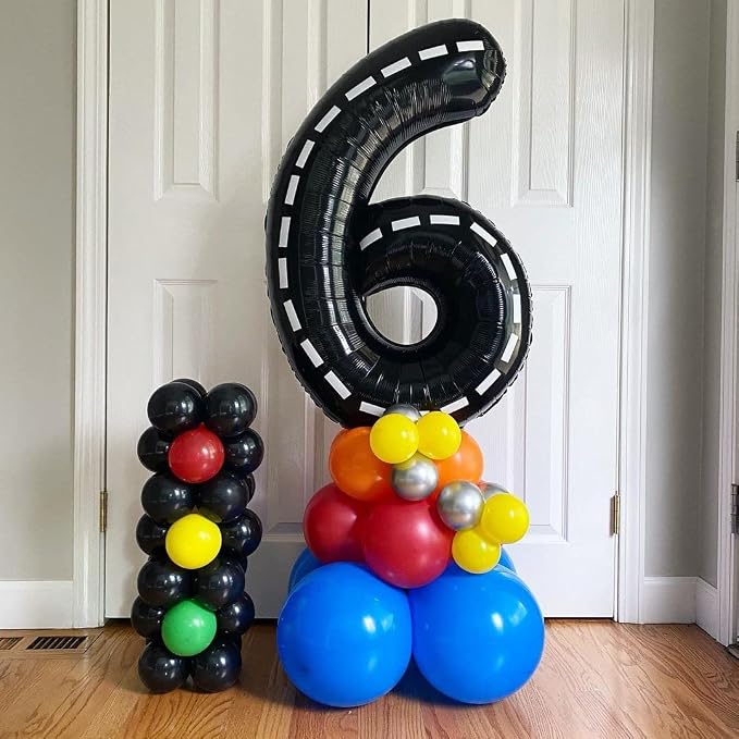 Race Car Number 6 Balloon, 40 Inch, Birthday Party Decoration - Image 5
