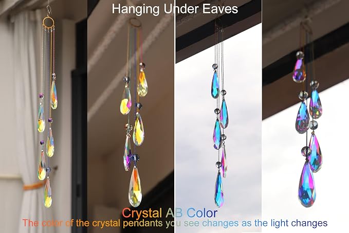 Crystals Teardrop Prisms Suncatcher Hanging Ornament Rainbow Maker - Image 4