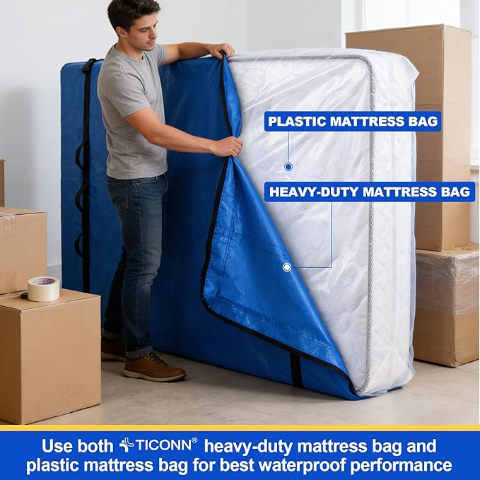 TICONN 1PK Plastic Mattress Bag - Image 5