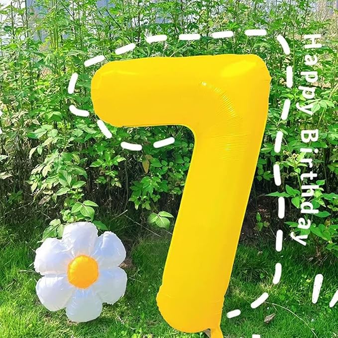 40 inch Yellow Number Balloon Giant Foil Helium Balloons Number 4 Balloon - Image 7