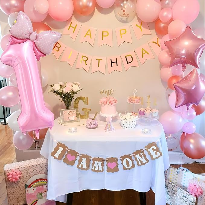 40 inch Number 9 Balloon with Bow Pink Happy Birthday Jumbo Number Balloon - Image 6