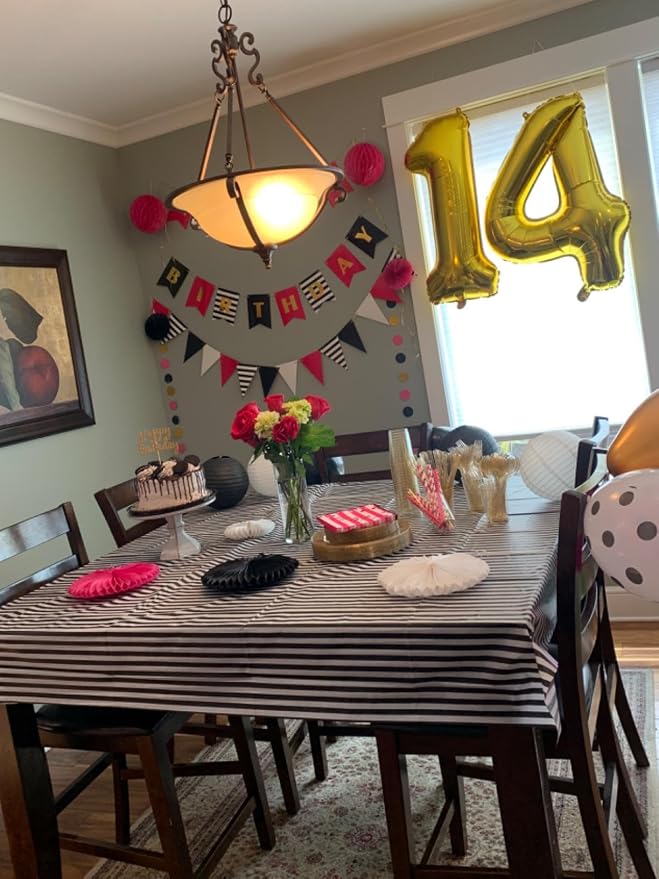 4 Balloon Numbers Party Decorations, 40In Gold Balloons - Image 3