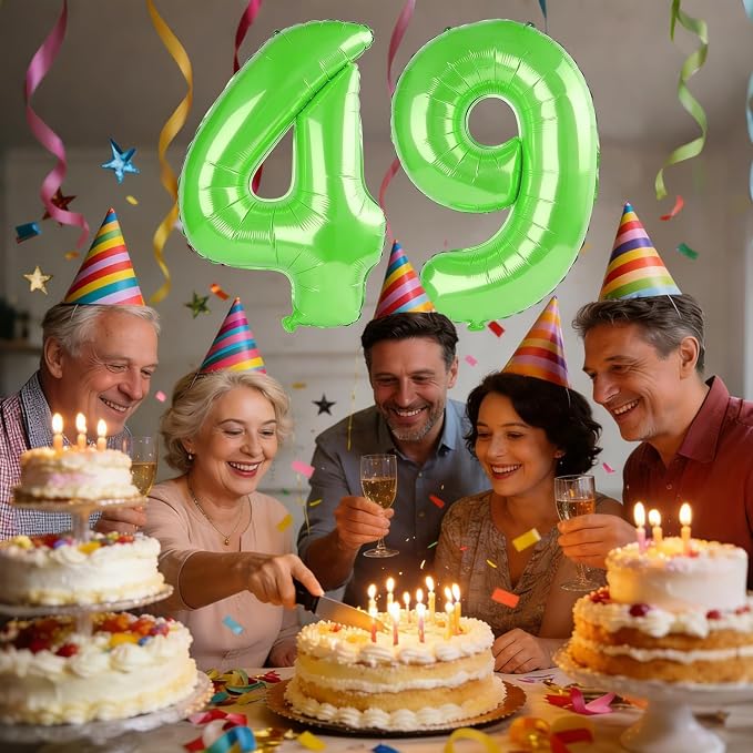 40 Inch Number 49 Balloons for 49th Birthday Party Decorations, 0-100 Fruit - Image 2