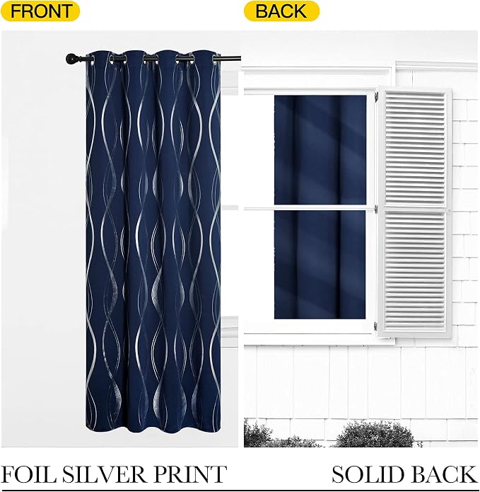 NICETOWN Sliding Door Curtains Extra Long Blackout Drapes - Image 6