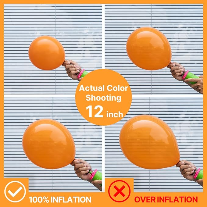 PartyWoo Orange Balloons 100pcs Latex Helium Balloons 5 Inch | Birthday Baby - Image 5
