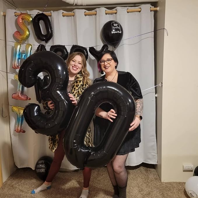 Black Number 8 Balloons, 40 Inch 8th Birthday Foil Balloon - Image 8