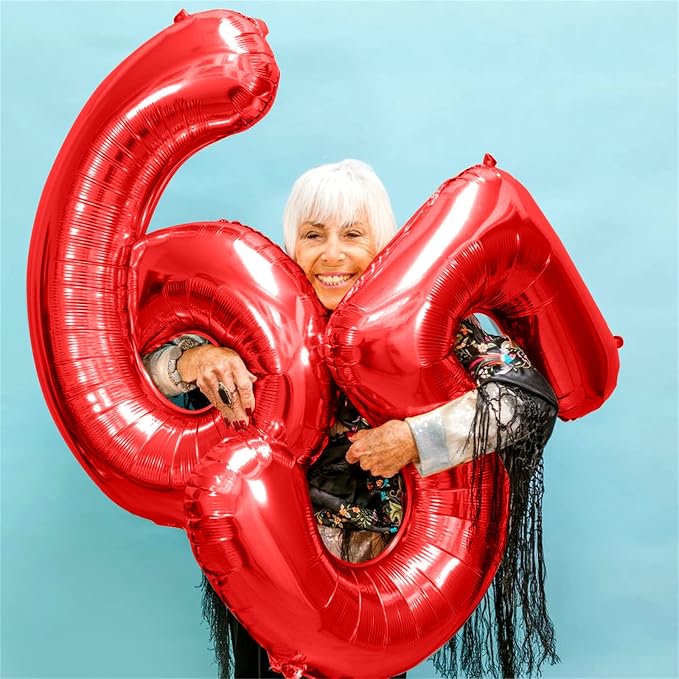 40 Inch Number 65 Foil Balloons Set, Giant Number 5 and 6 Helium Self Inflating - Image 4