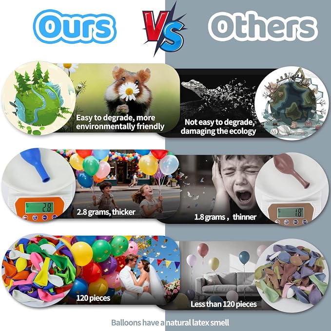 120 Balloons Rainbow Thickened 12 Inch - Image 3