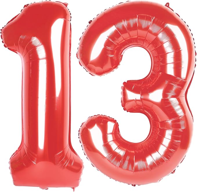 Numbers 12 Balloon 40Inch Red Balloons by Argthjy