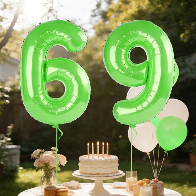 40 Inch Number 69 Balloons for 69th Birthday Party Decorations, 0-100 Fruit - Image 3