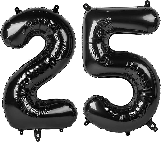 Numbers 23 Balloon 40Inch Black Balloons by Argthjy