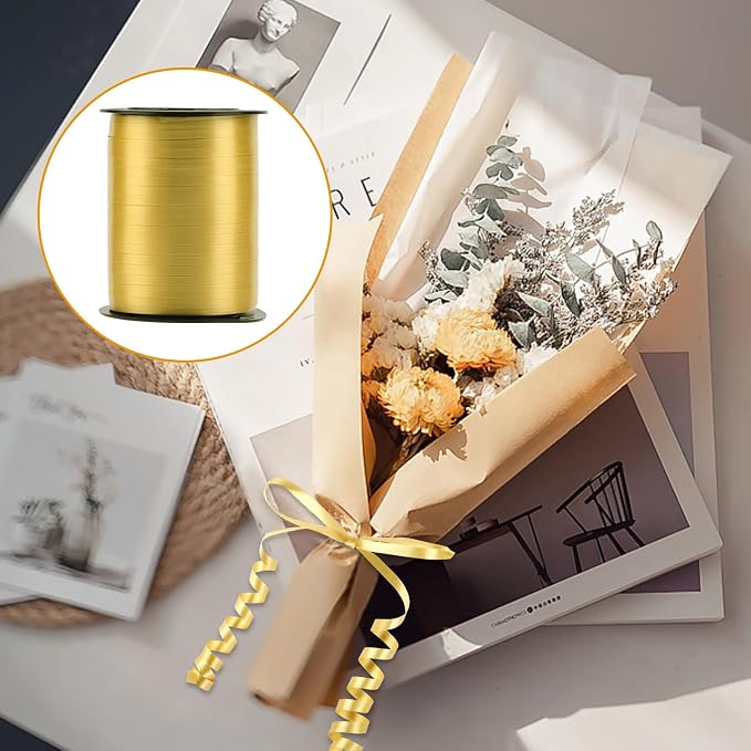 500 Yards Gold Curling Ribbon Balloon String Ribbon 1/5 Inch | Ribbon - Image 6