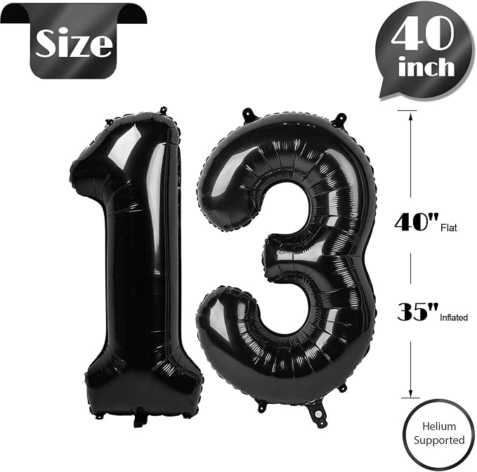 Black 13 Balloon - Image 6