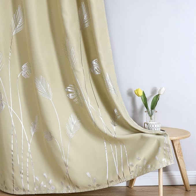 Darkening Curtains White Window 84 Inches Long Thermal Insulated Grommet - Image 7