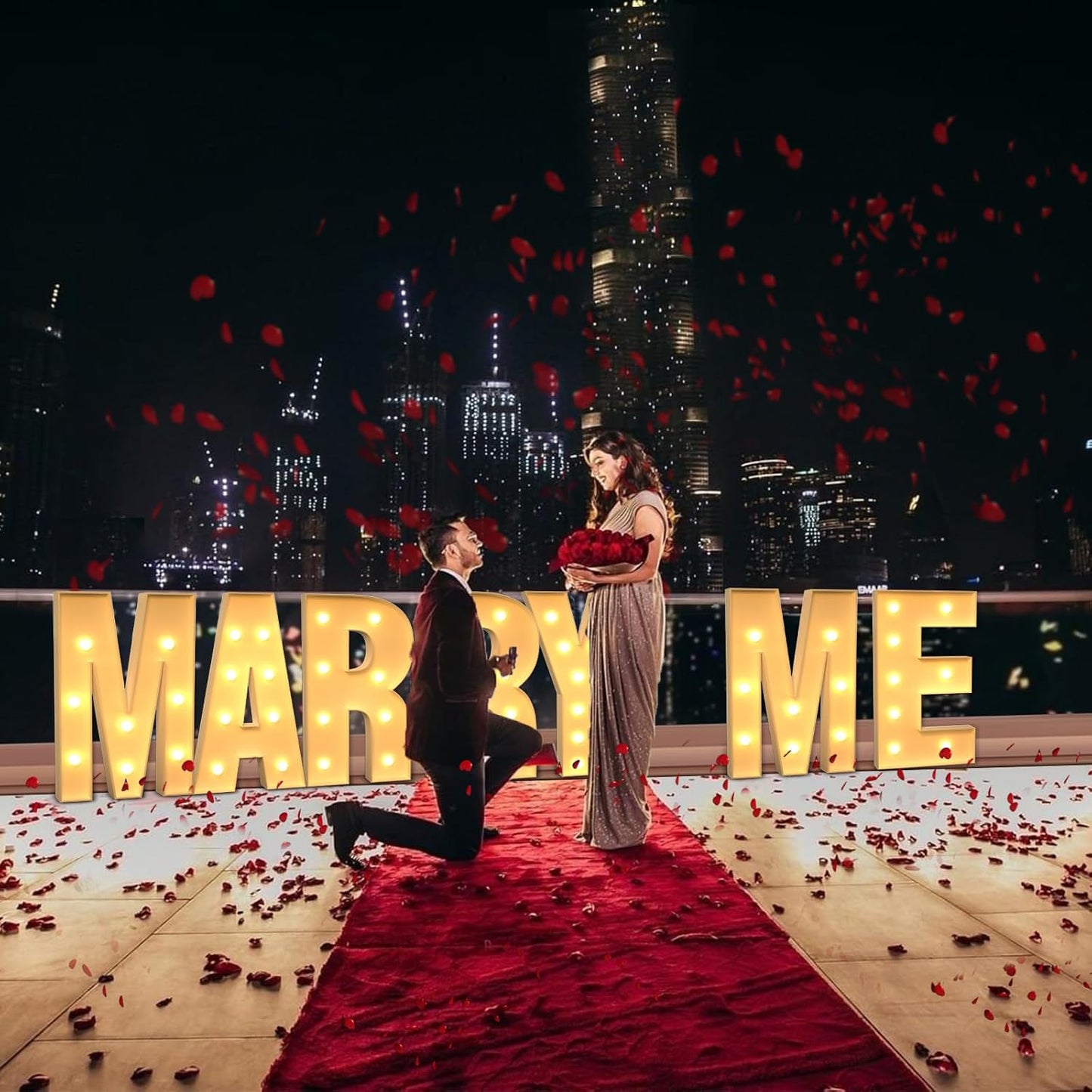Marquee Letters 4 Feet Tall Large Light Up Letters I Happy Birthday Shower Decorations Marry Me Engagement Party Decor Yellow Light Birthday Decorations Balloon Arch Kit Foam Sign I