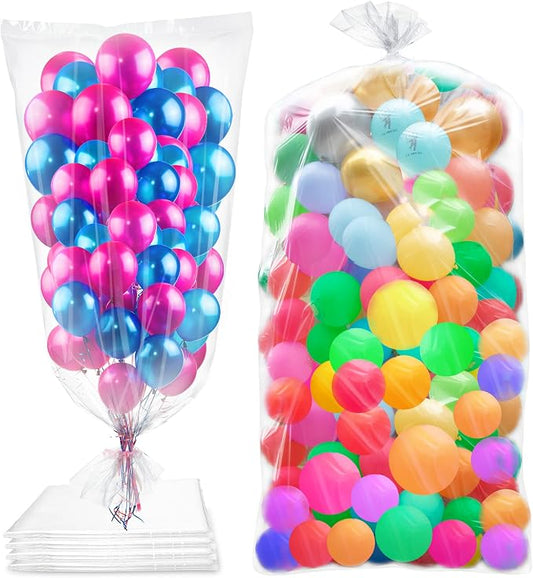 4 Pcs 98.4 x 59 Inches Clear Large Balloon Bags by Toosci