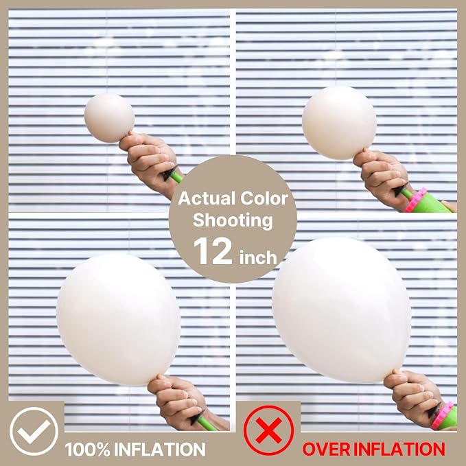 PartyWoo Neutral Balloon Arch Kit 142pcs Gold and Sand White Balloons | Beige - Image 3