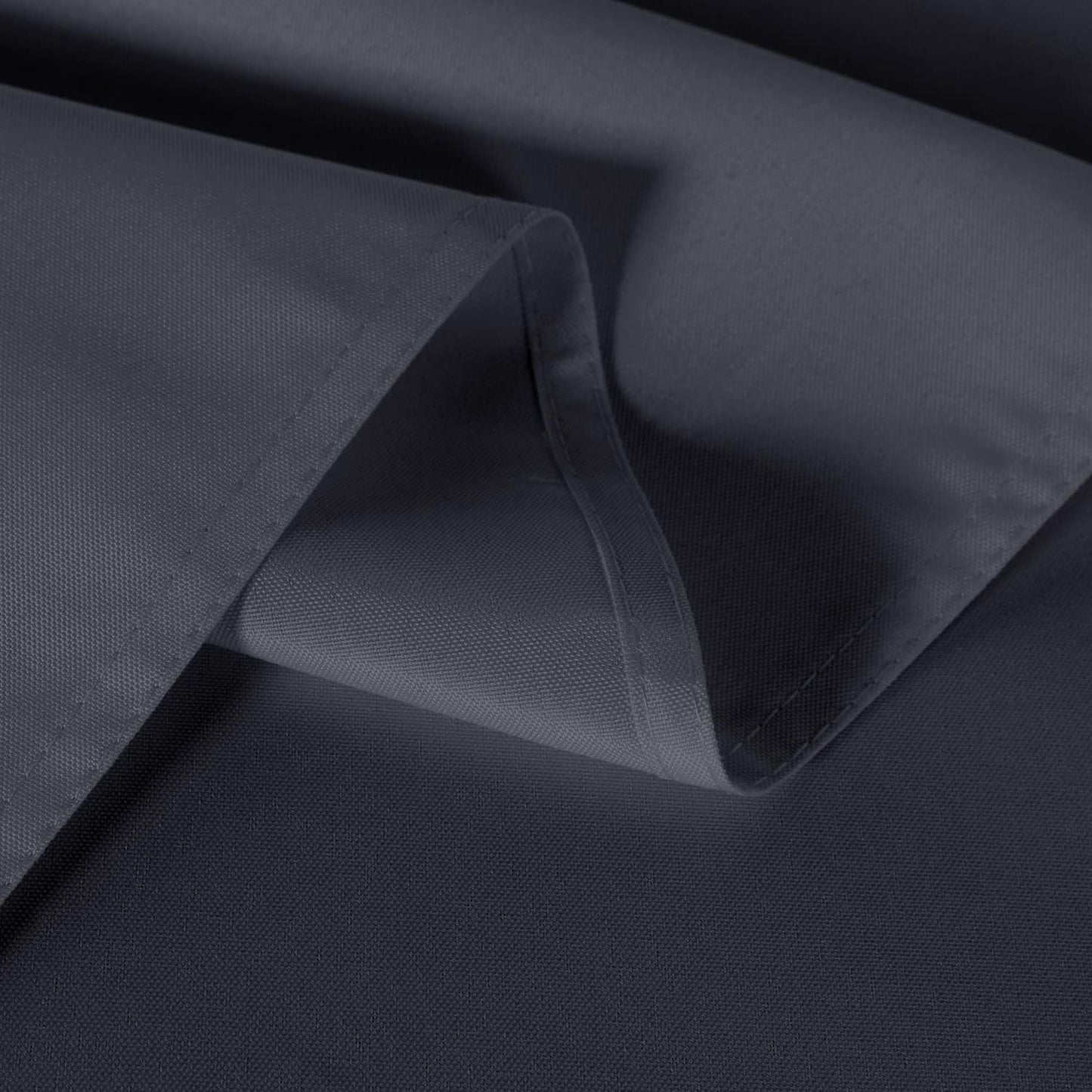 sancua 2 Pack Dark Grey Tablecloth 60 x 120 Inch, Rectangle 8 Feet Table Cloth - Stain and Wrinkle Resistant Washable Polyester Table Cover for Dining Tables, Buffet Parties and Camping