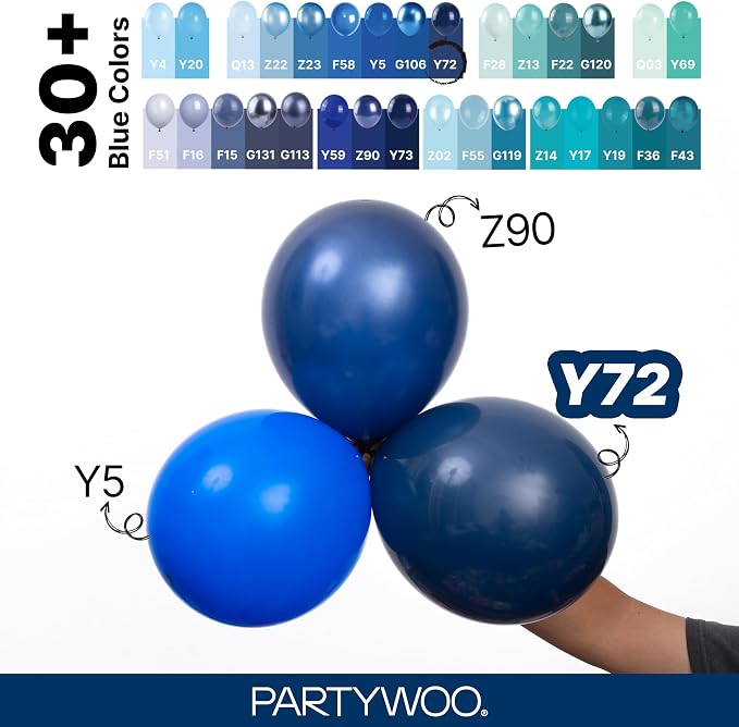PartyWoo Navy Blue Balloons 100pcs Dark Blue Color 36 18 12 10 5 Inch | 36 18 - Image 4