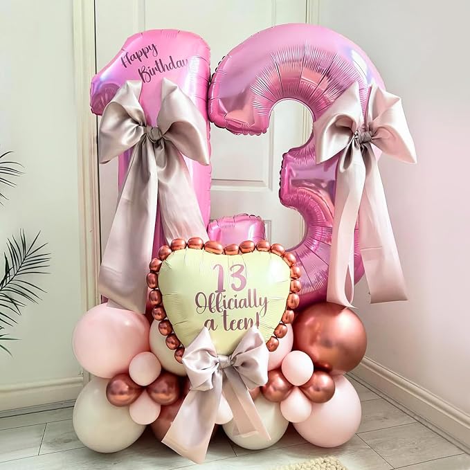 Pastel Pink 15 Balloon, Light Pink 15 Balloons Number, 40 Inch Helium Foil - Image 6