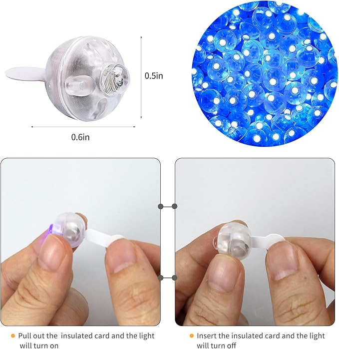 Aogist 100pcs Balloon Lights, Long Standby Time Waterproof Twinkle Mini Light - Image 3