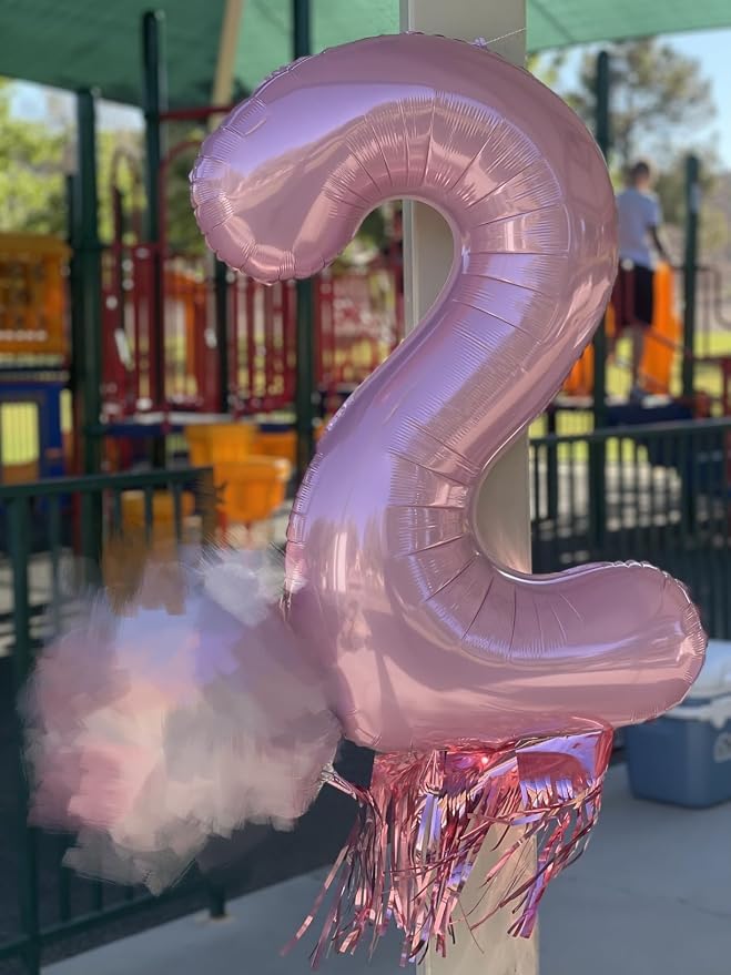 Number Balloons 24 Balloon Pearl Pink - Image 4
