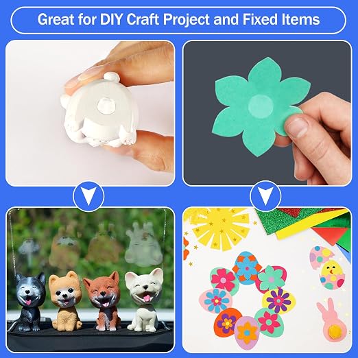 JANYUN 1000 Pcs Mounting Tape Dots, 15 mm Round Sticky Putty Clear Tape | - Image 5