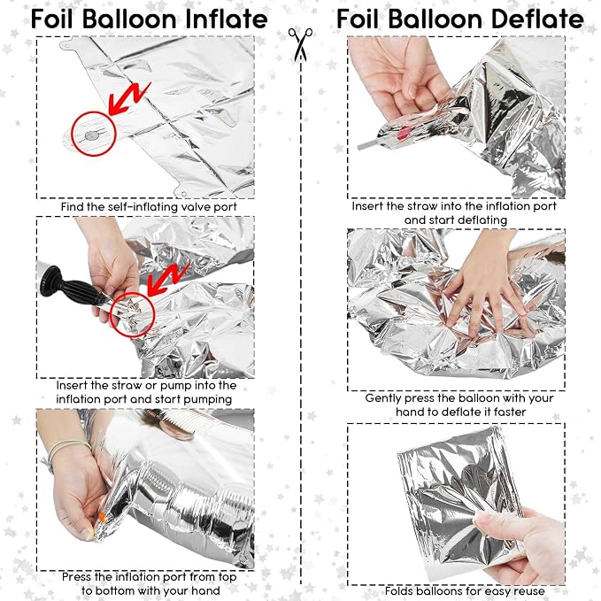Silver 16th Birthday Balloons for Boys, 40 Inch Mylar Self Inflating 16 Balloon - Image 9