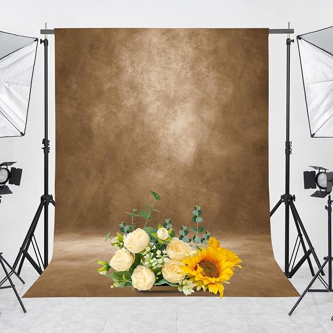 Abstract Photography Backdrop for Photoshoot 8x10ft, Dark Brown, No Stand | - Image 3