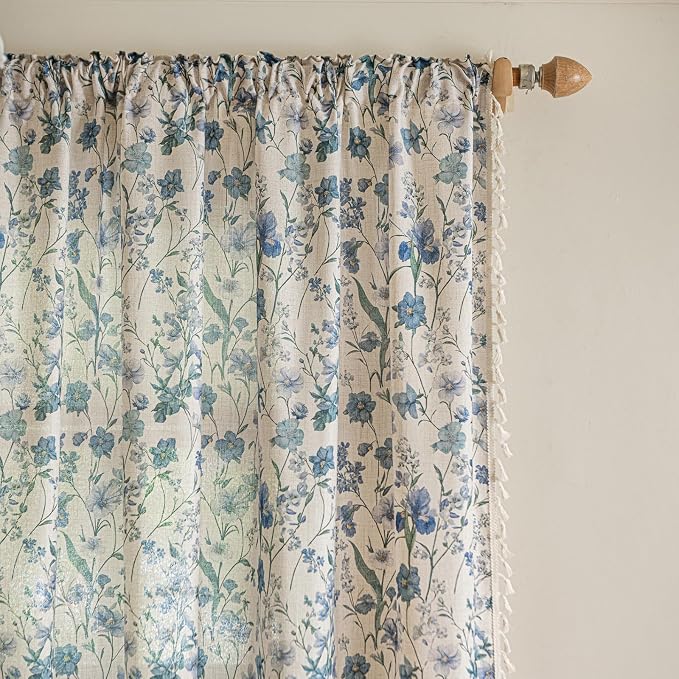 ENJOYBRIDAL Floral 84 Inch Curtains - Image 2