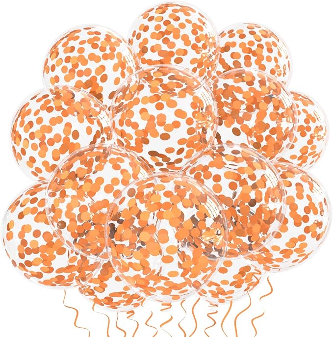 VHUWE Orange Confetti Balloons - Image 5