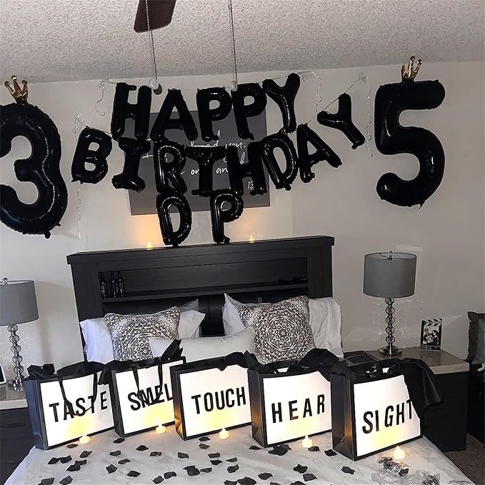 3rd Birthday Number Balloons for Girls, 40 Inch Black Foil Number Balloons - Image 6