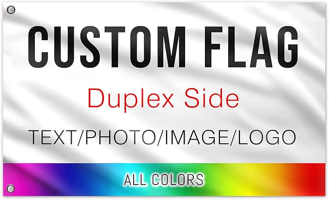 Double Sided Custom Flag 2X3 FT Personalized Outdoor Flags Banners Design Print by MisnestCustom