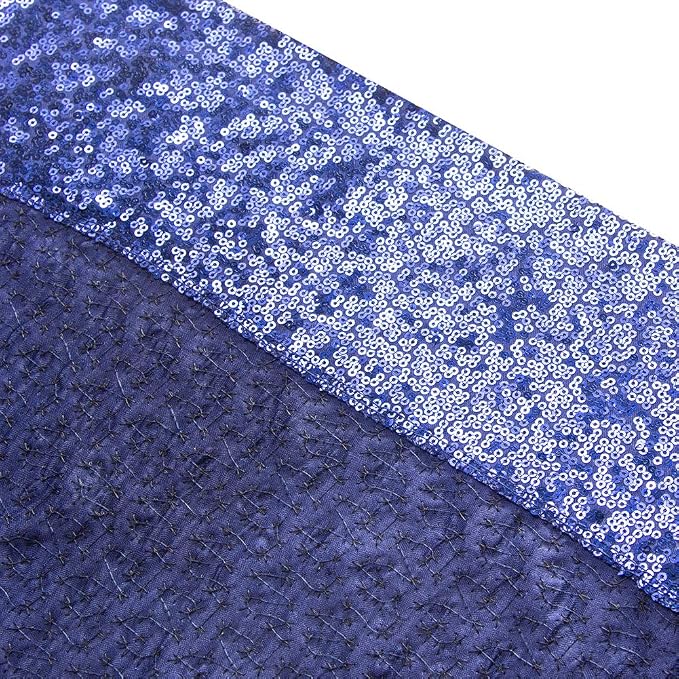 SquarePie 6x8ft Navy Blue Sequin Backdrop, High Density Non-Transparent Glitter - Image 7