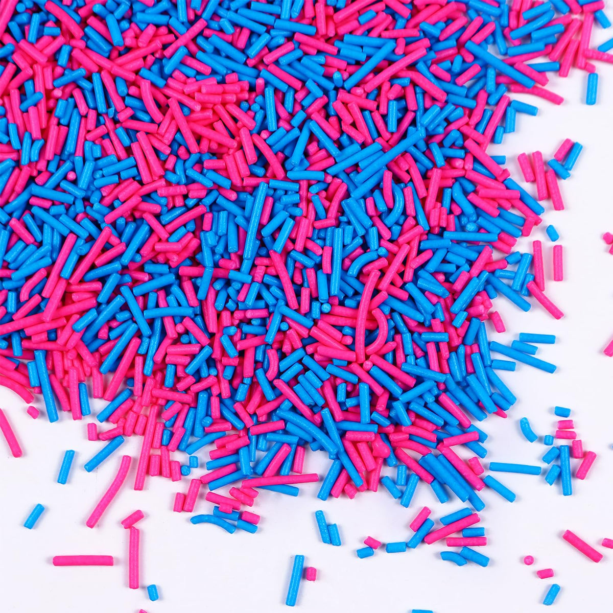 Edible Pink and Blue Sprinkles, Jimmy Sprinkles, Pink Jimmies Sprinkles, Blue Jimmies Sprinkles, Gender Reveal Sprinkles Candy for Cake, Cupcakes, Cookies, Macaron, and Ice Cream Topping(120g/4.23oz)