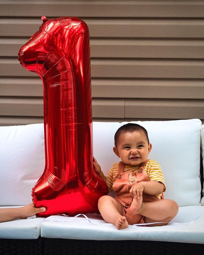 13 Balloon - Red Birthday Number Balloons, 40 Inch Decorations Men Women | Red - Image 4