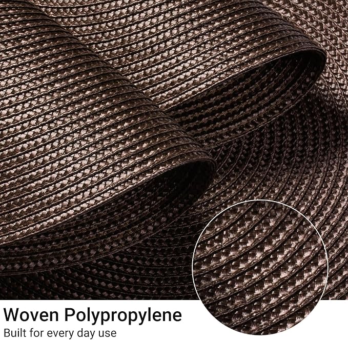 FunWheat Round Braided Placemats Set of 8 Place Mats - Image 3