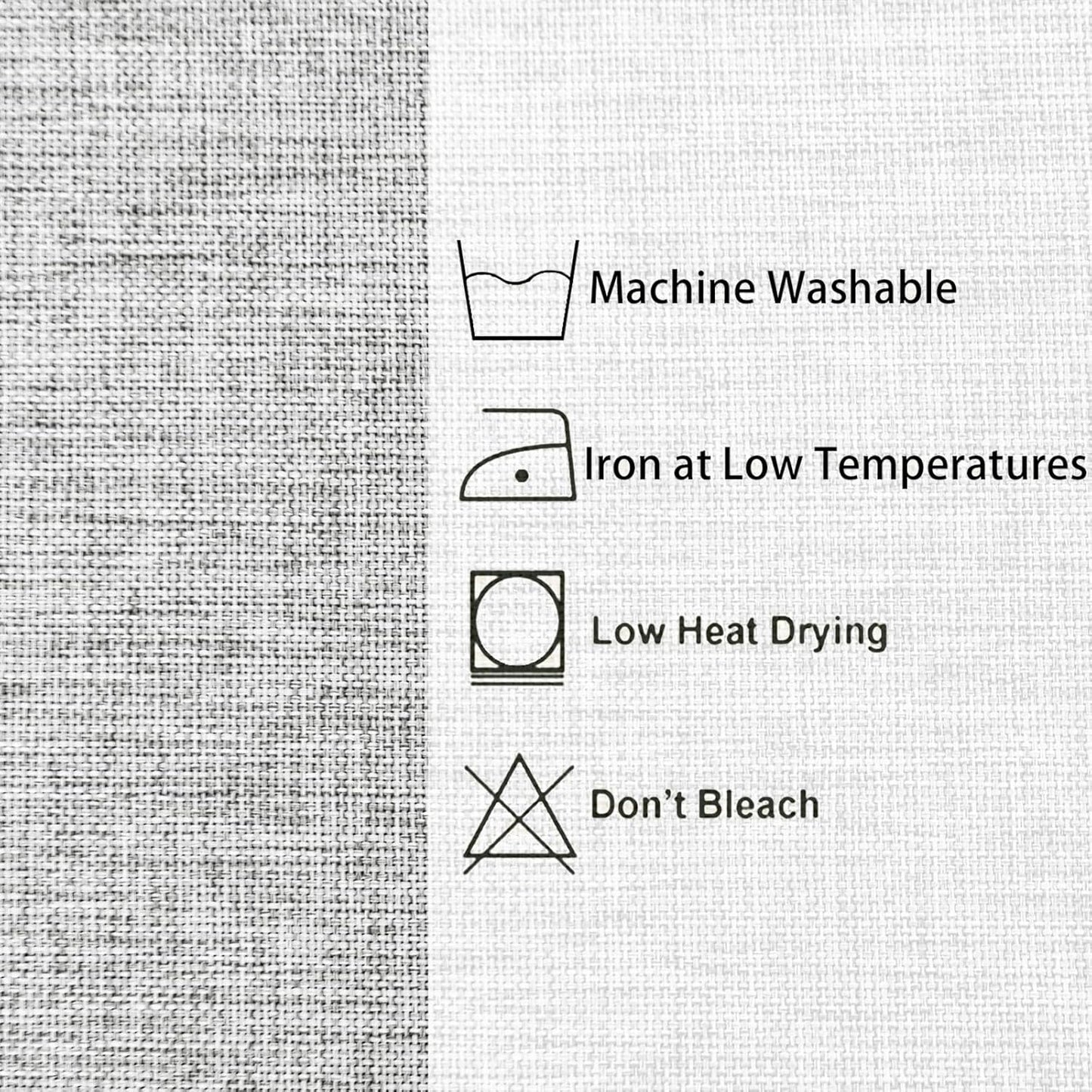 Hiasan Faux Linen Rectangle Tablecloth - Wrinkle and Stain Resistant Washable Table Cloth for Kitchen Dining Room Holiday Table Cover for Dinner, Light Grey, 60 x 120 Inch