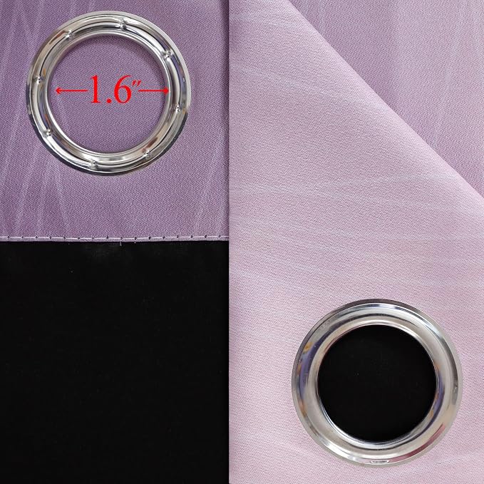 Pink and Purple Blackout Curtains 54 Inch Length, Light Blocking Gradient Drapes - Image 7