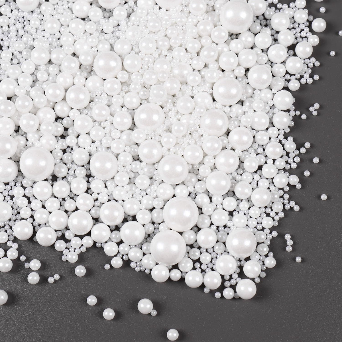 Edible Pearls for Cake Decorating, White Sprinkles, White Pearl Sprinkles for Cookies, Macaron, Cake, and Chocolate, Perfect for Weddings, Holidays, and Easter.120g(4.23oz)