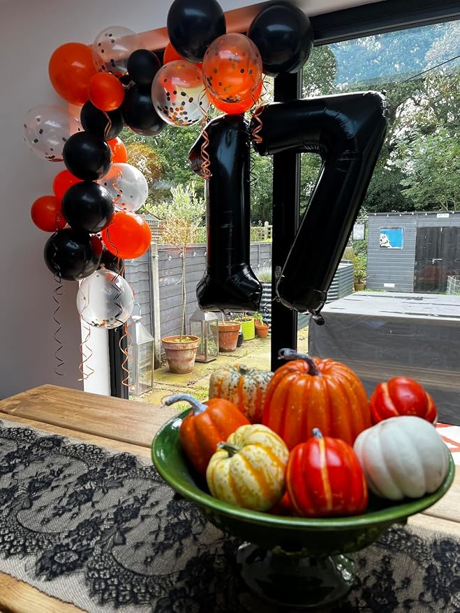 Number Balloons 4 Balloon Black - Image 3