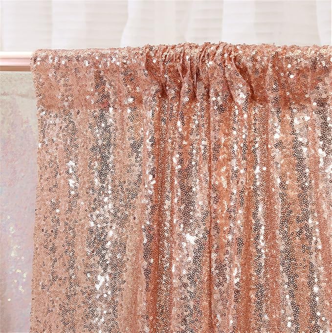 Eternal Beauty Rose Gold 3mm Sequin Backdrop 8x8 Ft - Image 5