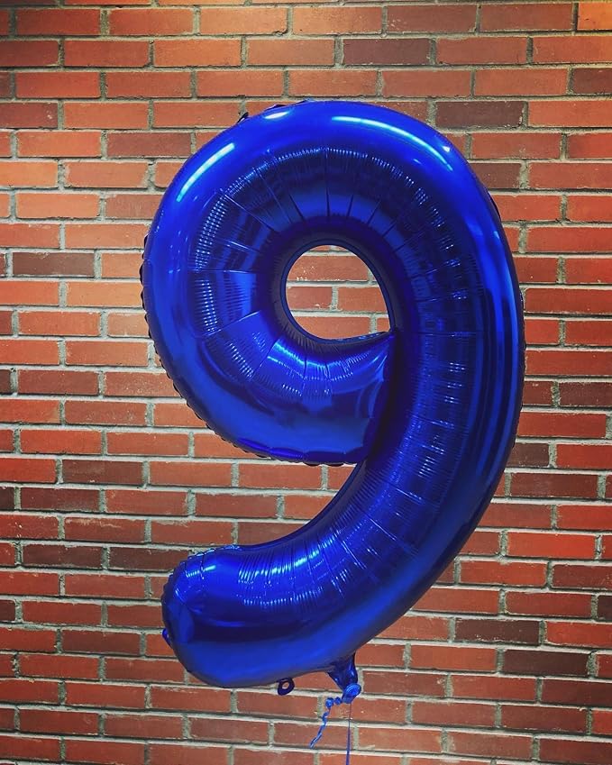 2 Balloon - Night Blue Birthday Number Balloons, 40 Inch Party Decorations | - Image 2